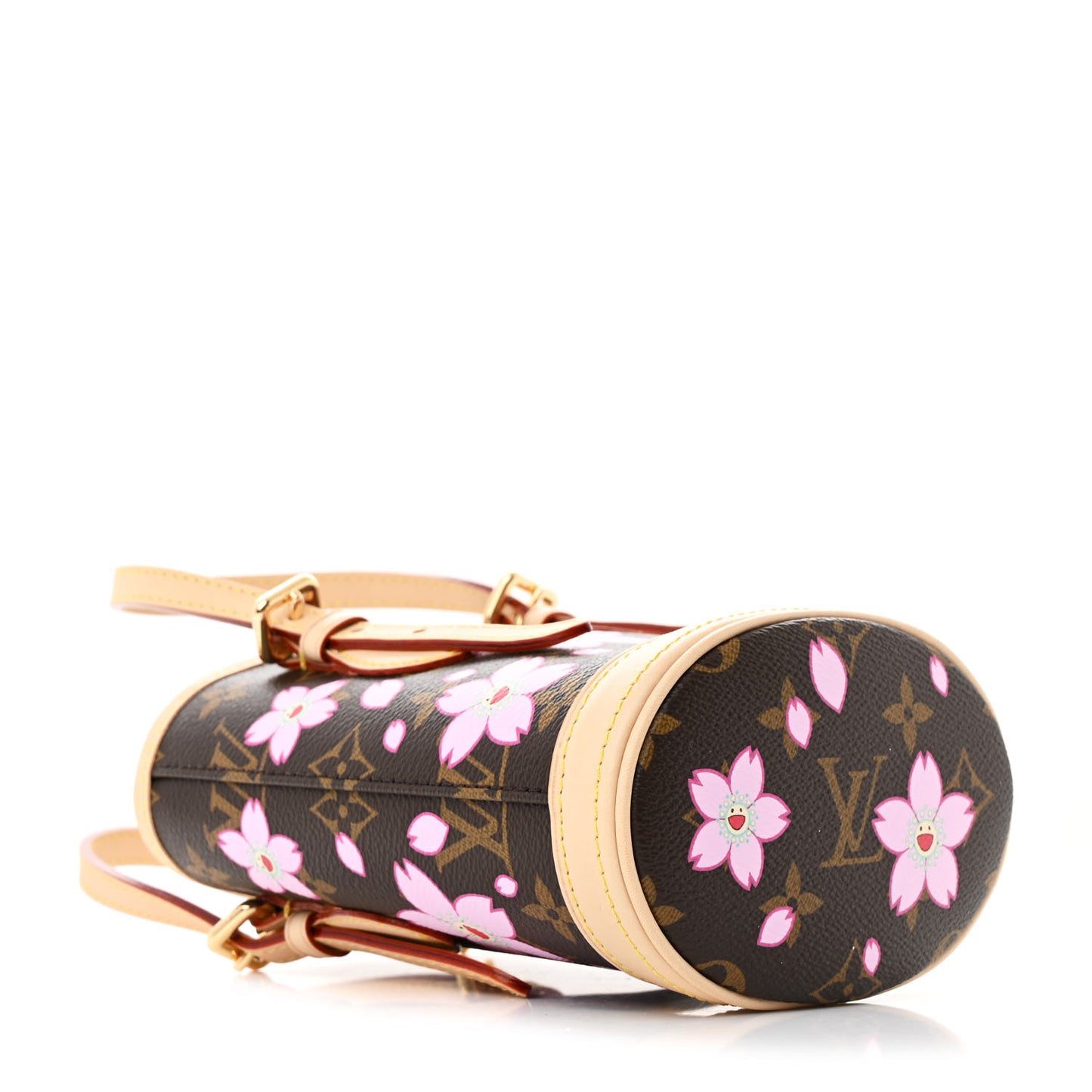 LV X TM Monogram Cherry Blossom Nano Bucket Sakura Brown
