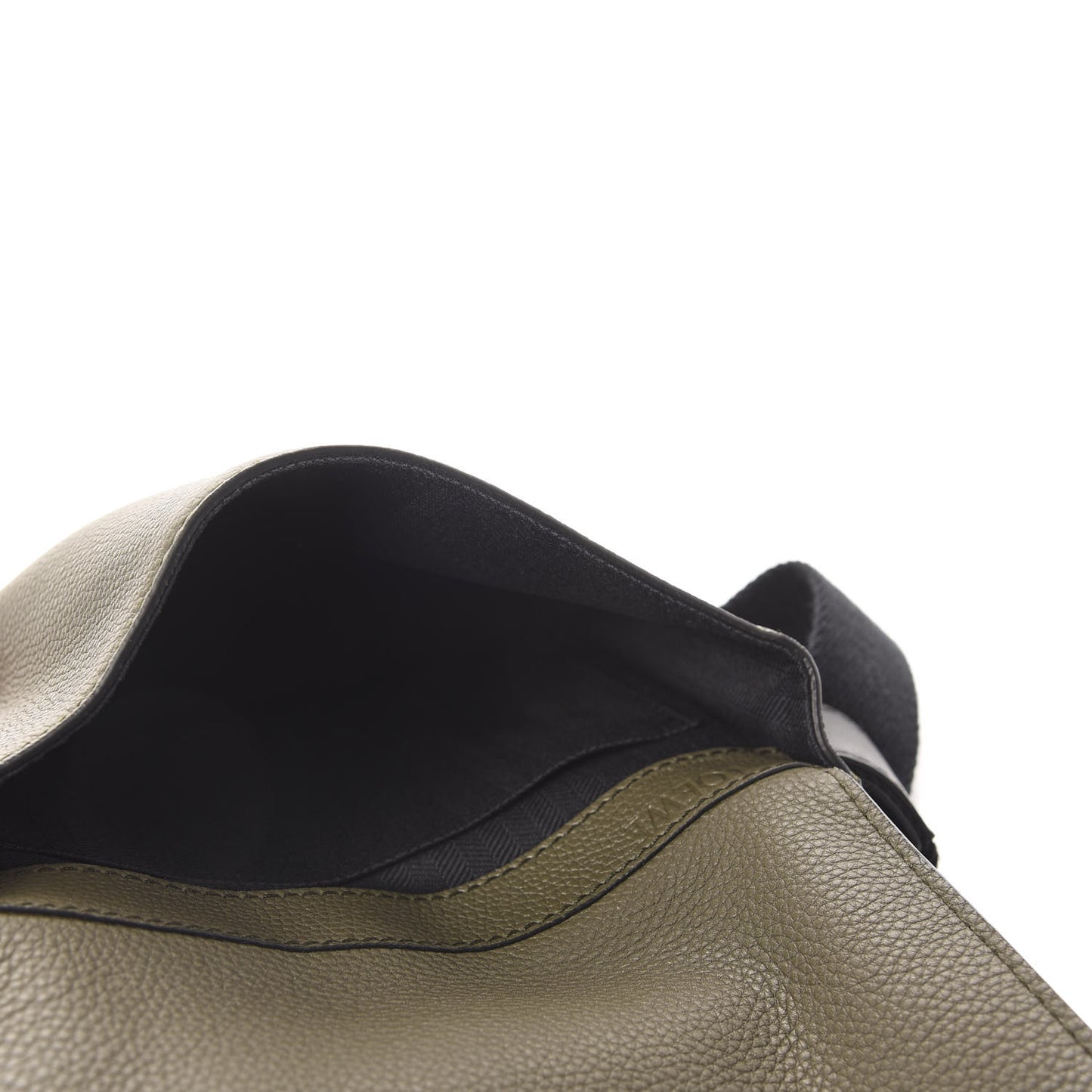 Grained Calfskin Military Bumbag Khaki Green Black