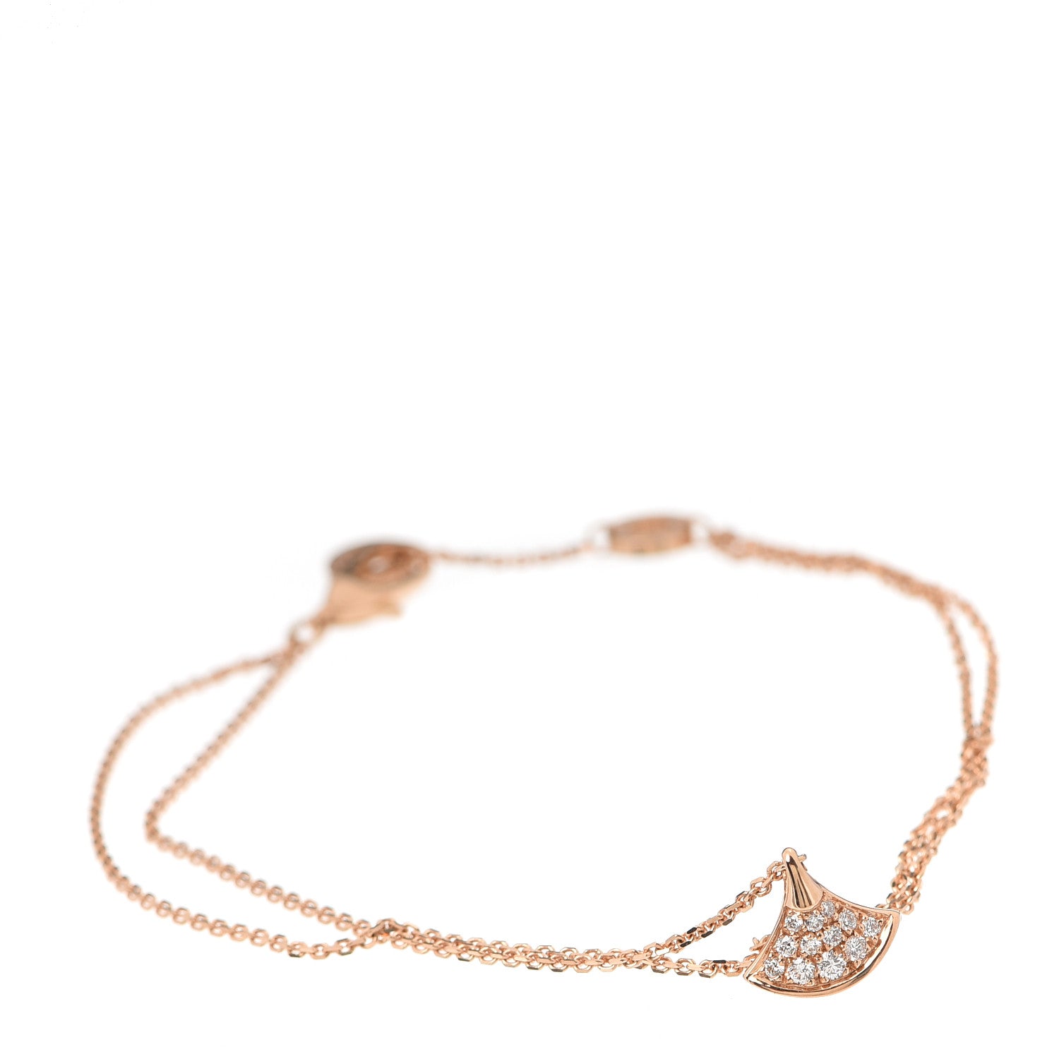 Bulgari 18K Rose Gold Diamond Divas' Dream Bracelet 1 of 12