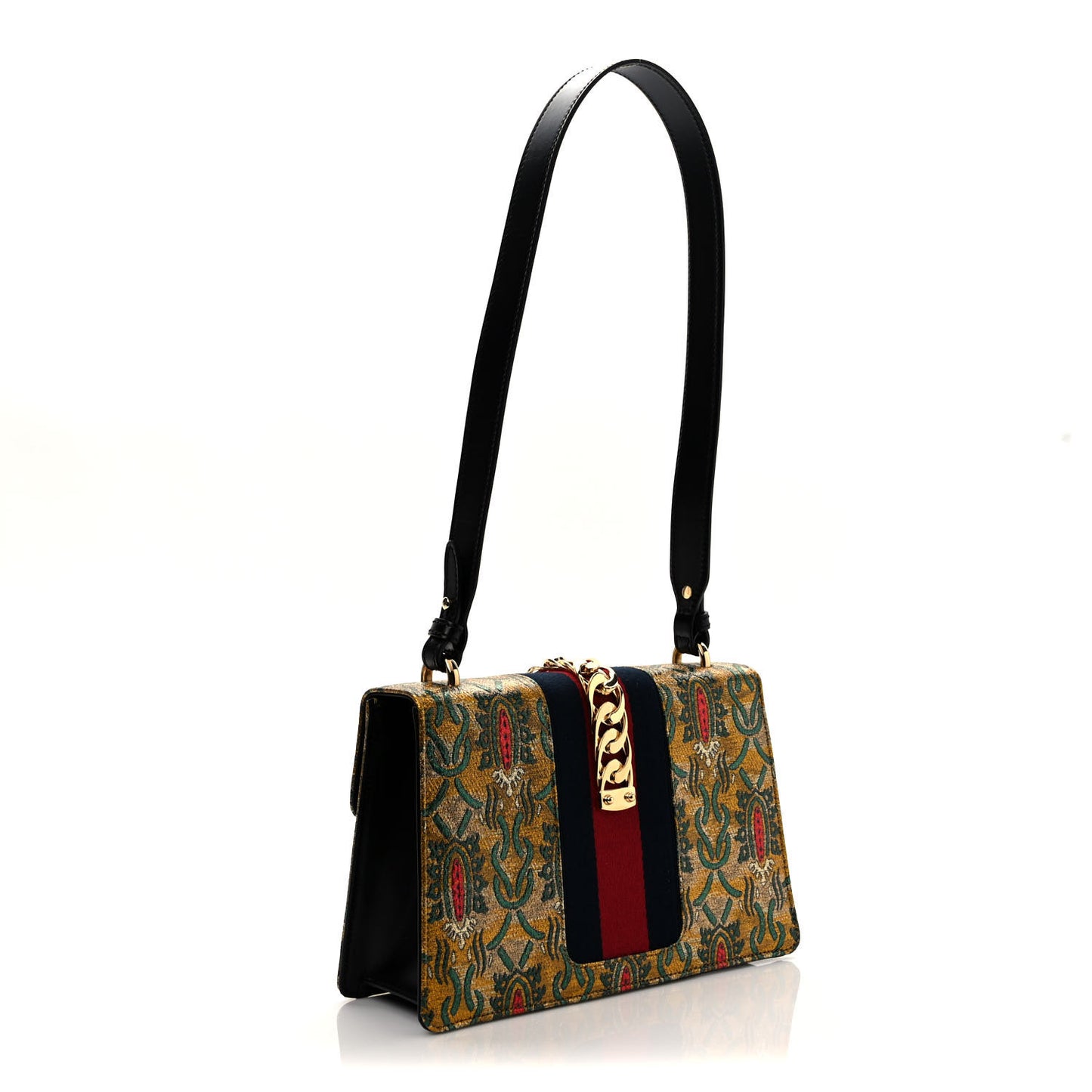 Iridescent Brocade Small Sylvie Shoulder Bag Gold