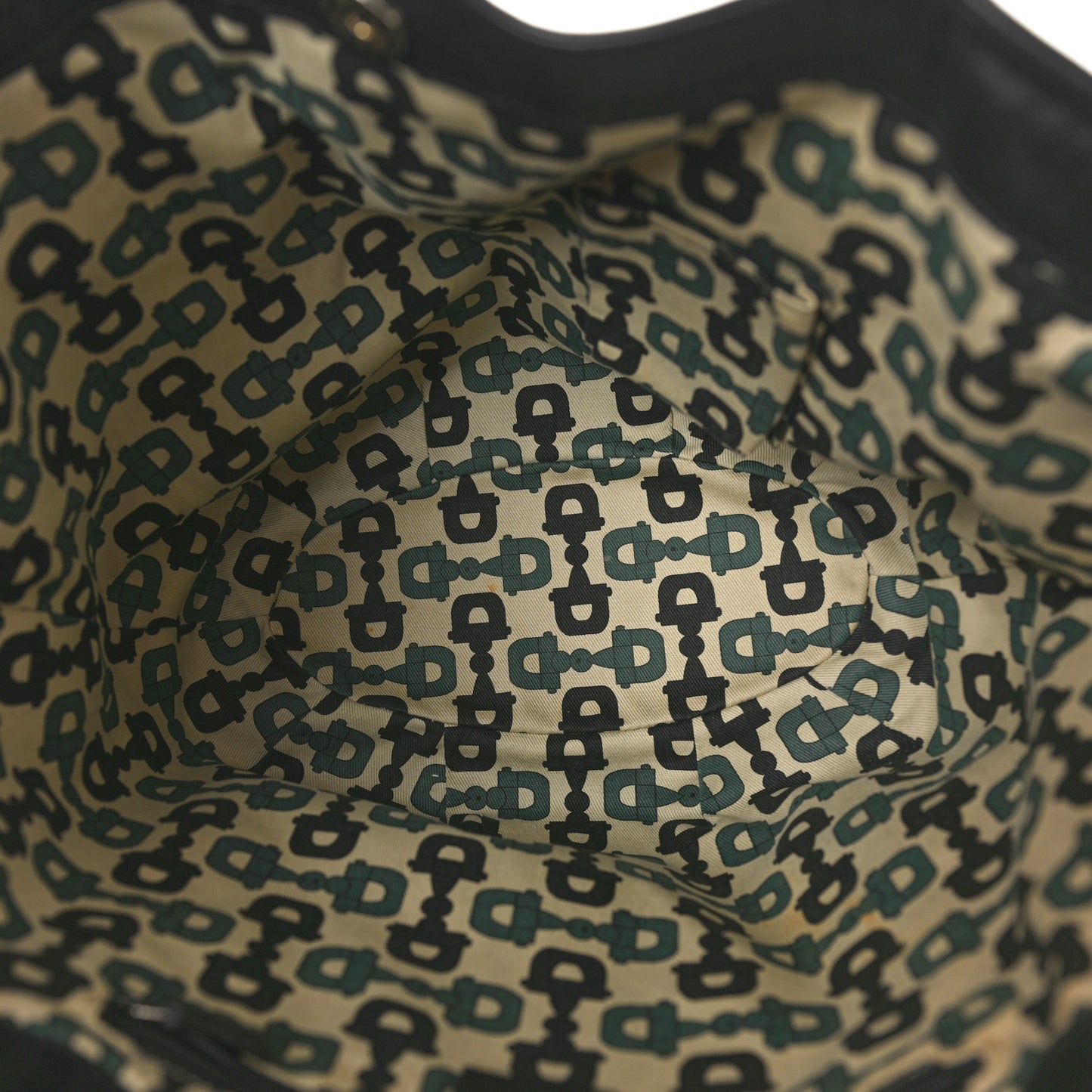 Guccissima Medium D Gold Tote Black