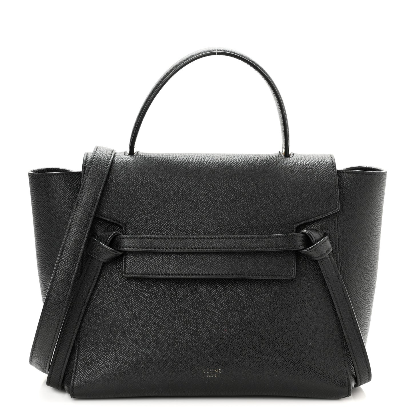 Grained Calfskin Mini Belt Bag Black