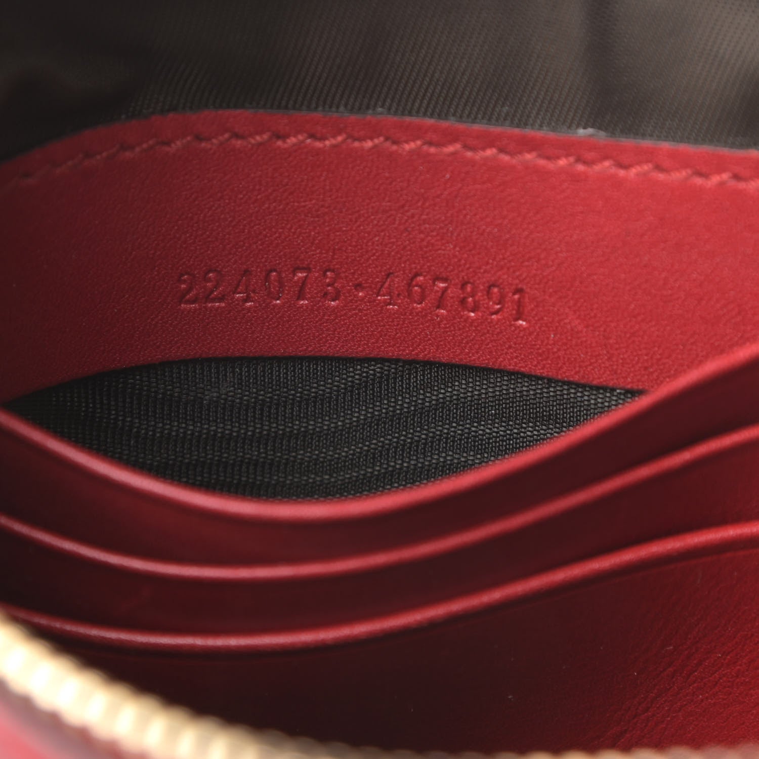 Gucci Patent Guccissima Wristlet Pouch Red 7 of 9