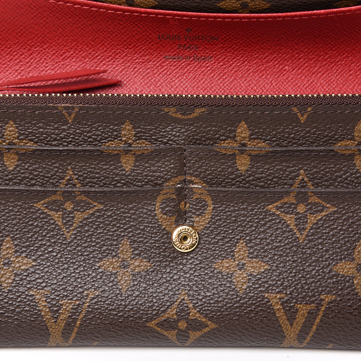 Monogram Emilie Wallet Red