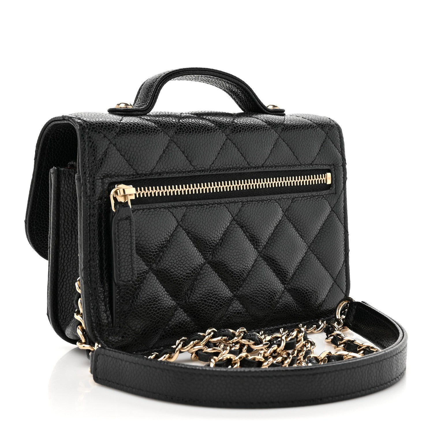 Chanel Caviar Quilted Business Affinity Clutch With Chain Black 3 of 12