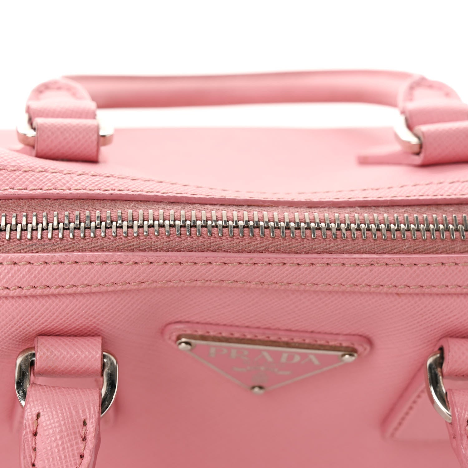 Prada Saffiano Lux Top Handle Crossbody Bag Petalo 14 of 16