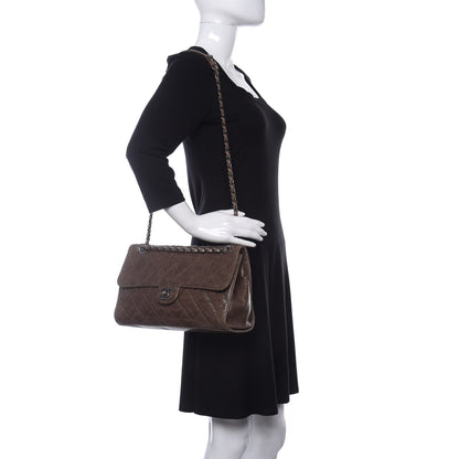 Chanel Crumpled Grained Calfskin Jumbo CC Crave Flap Beige 2 of 10