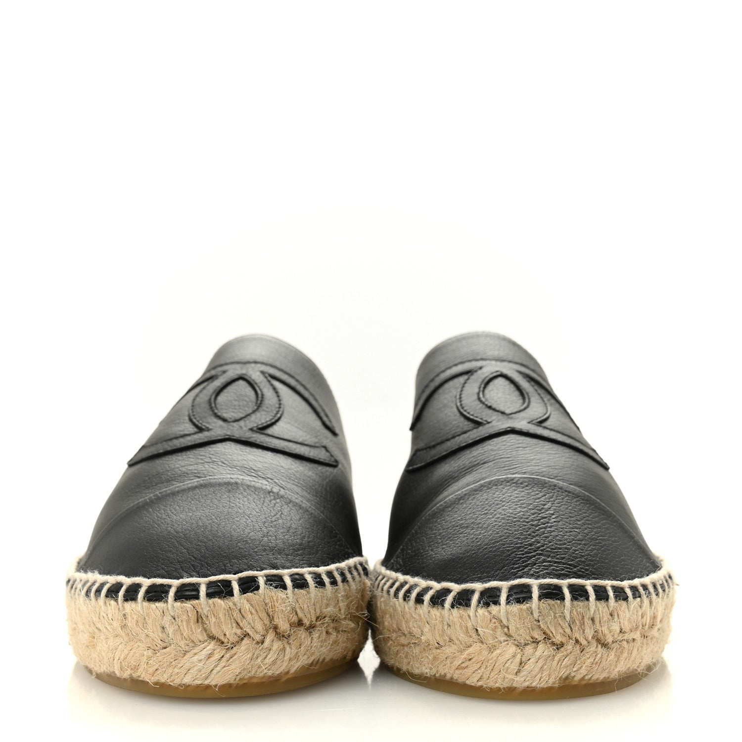 Chanel Calfskin CC Espadrille Mules 41 Black 3 of 10