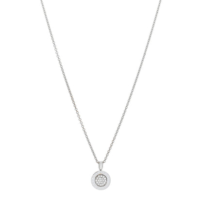Bulgari 18K White Gold Diamond BVLGARI BVLGARI Pave Pendant Necklace 1 of 4