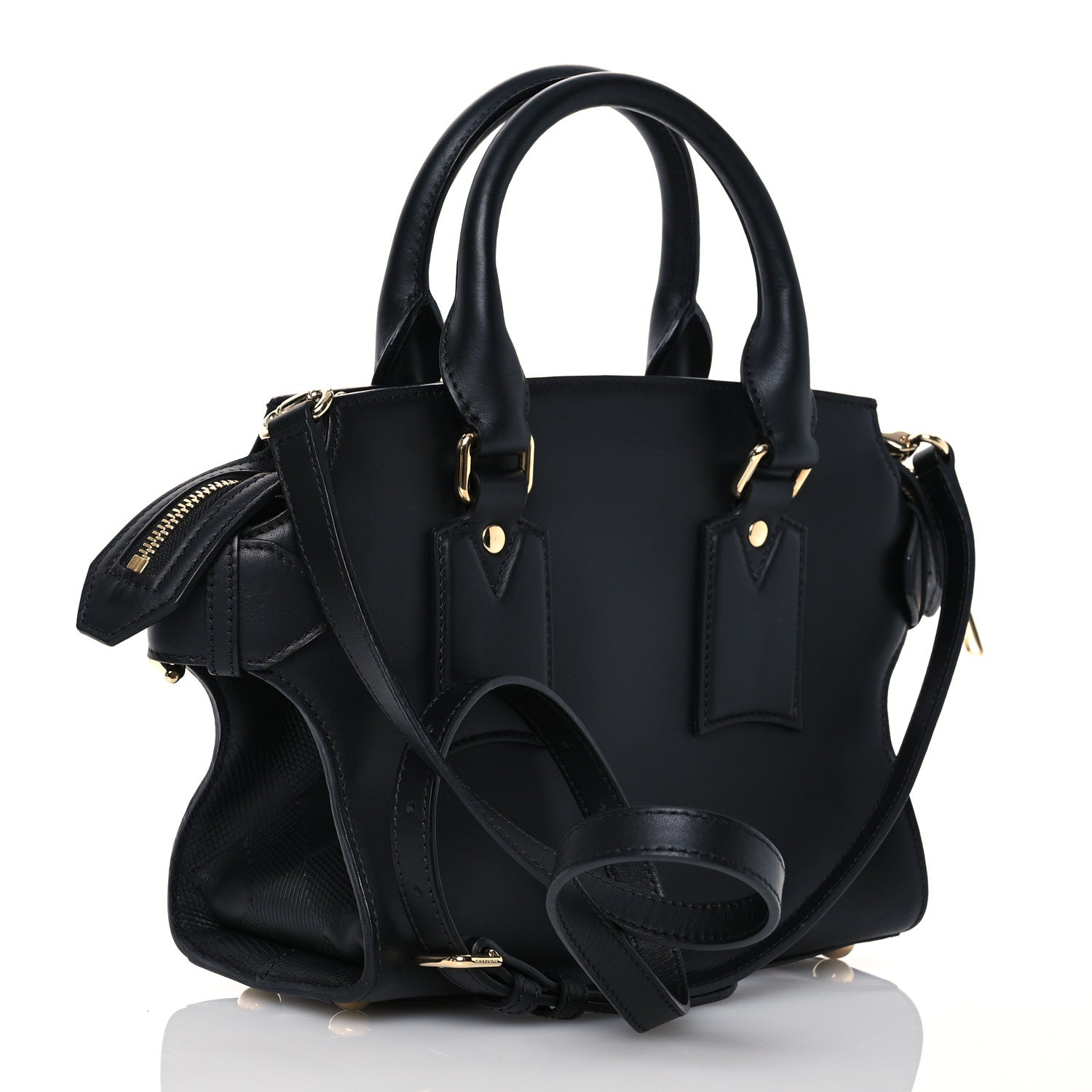 Burberry Calfskin Small Clifton Bag Black 3 of 15