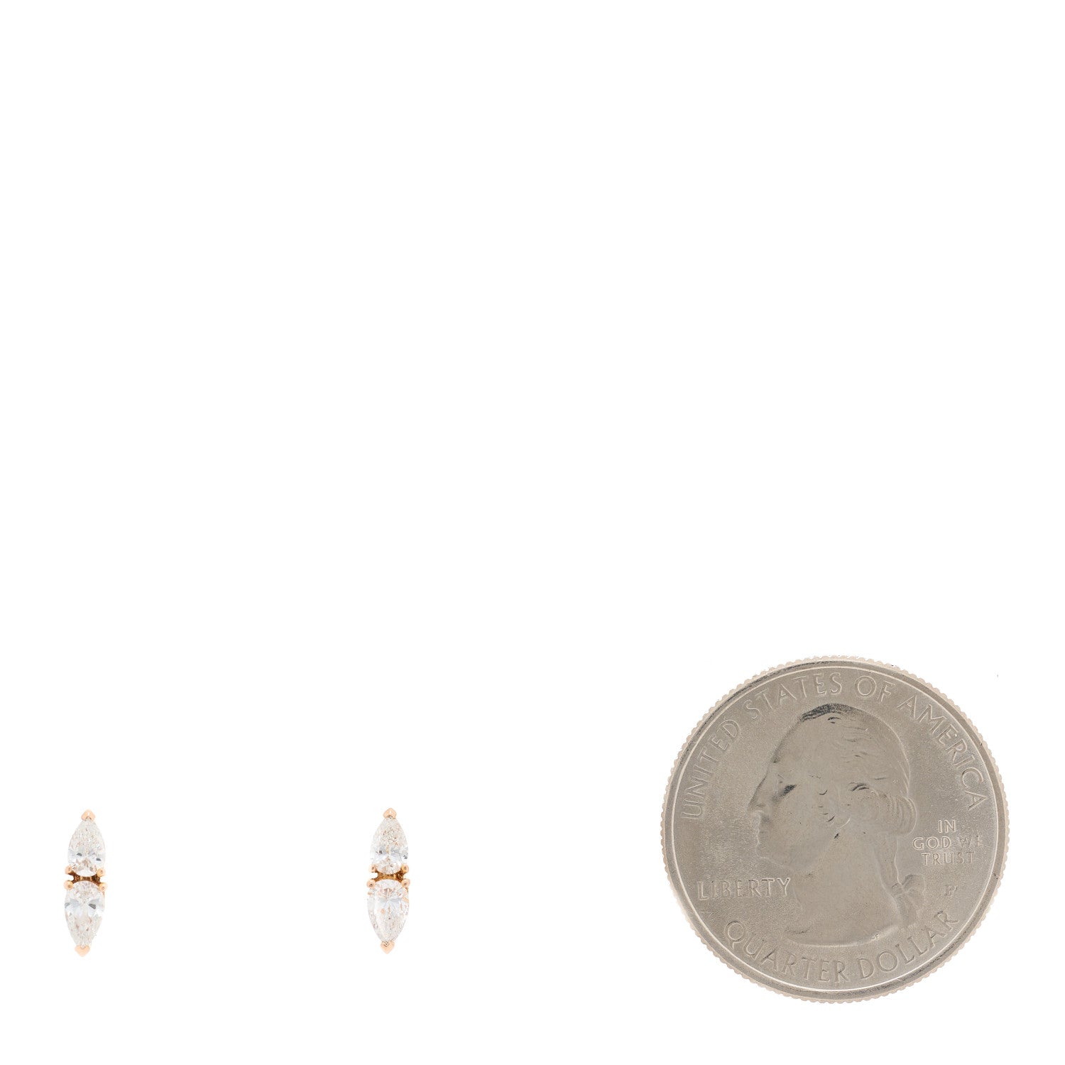 Anita Ko 18K Rose Gold Diamond Ella Stud Earrings 2 of 5