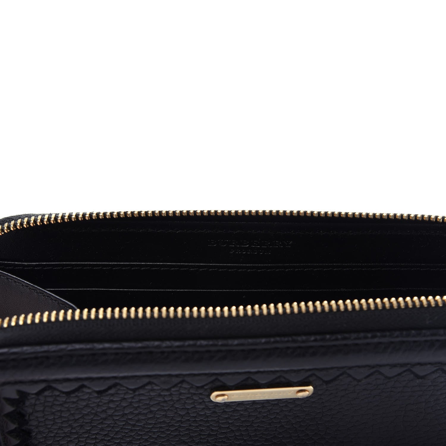 Burberry Grainy Calfskin Zip Around Wallet Black 6 of 8