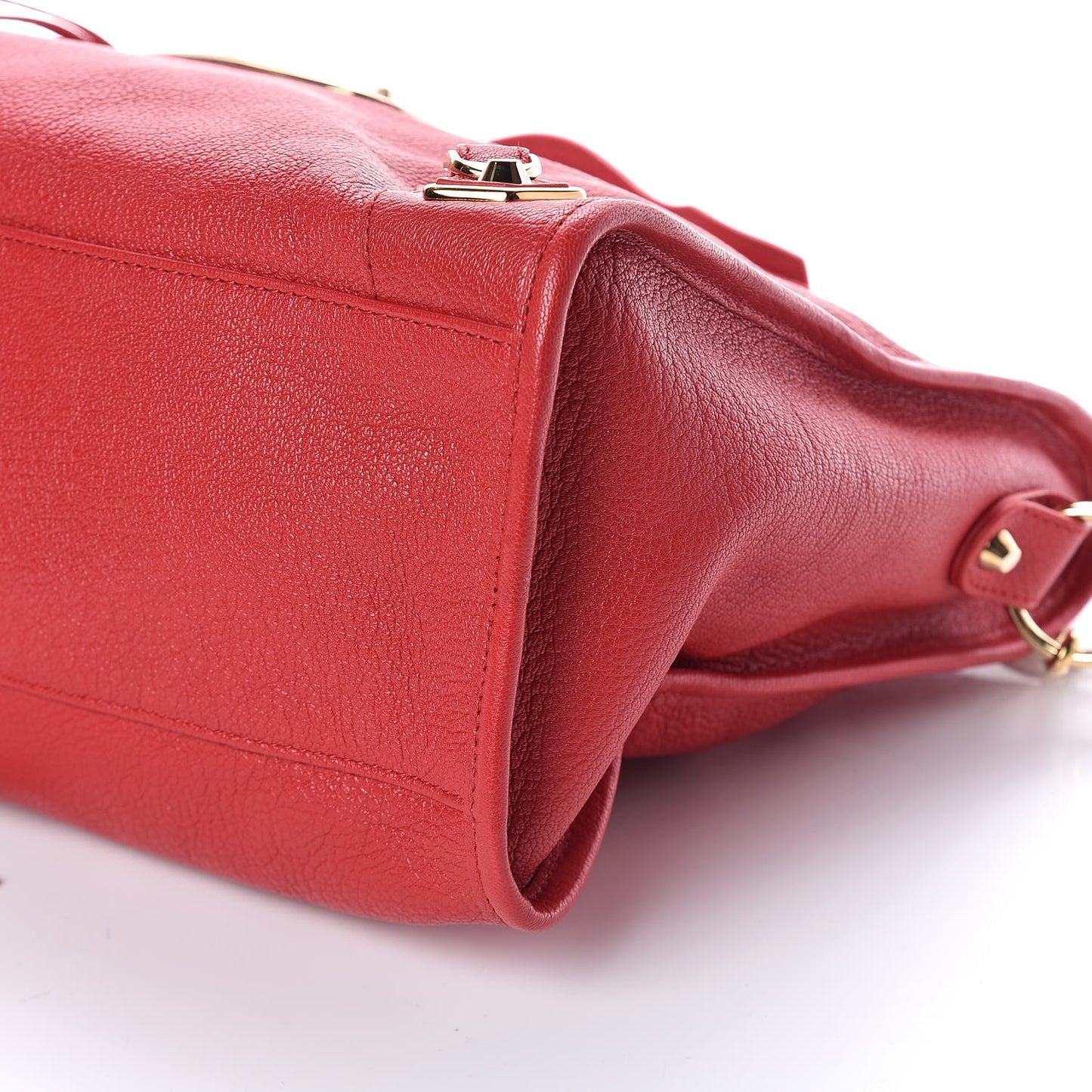 Chevre Gold Metallic Edge Hardware City Rouge Grenade