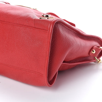Balenciaga Chevre Gold Metallic Edge Hardware City Rouge Grenade 9 of 10