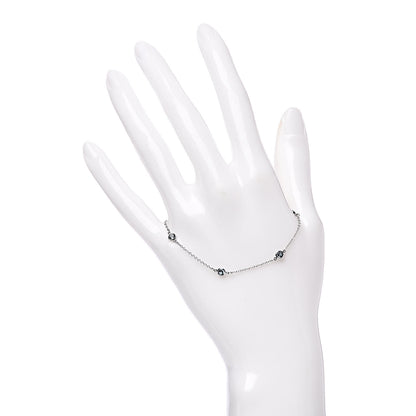 Tiffany Platinum Aquamarine Elsa Peretti Color By The Yard 5 Station Bracelet 2 of 6
