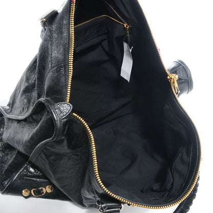 Balenciaga Agneau Giant 12 Gold Hardware Weekender Black 6 of 9