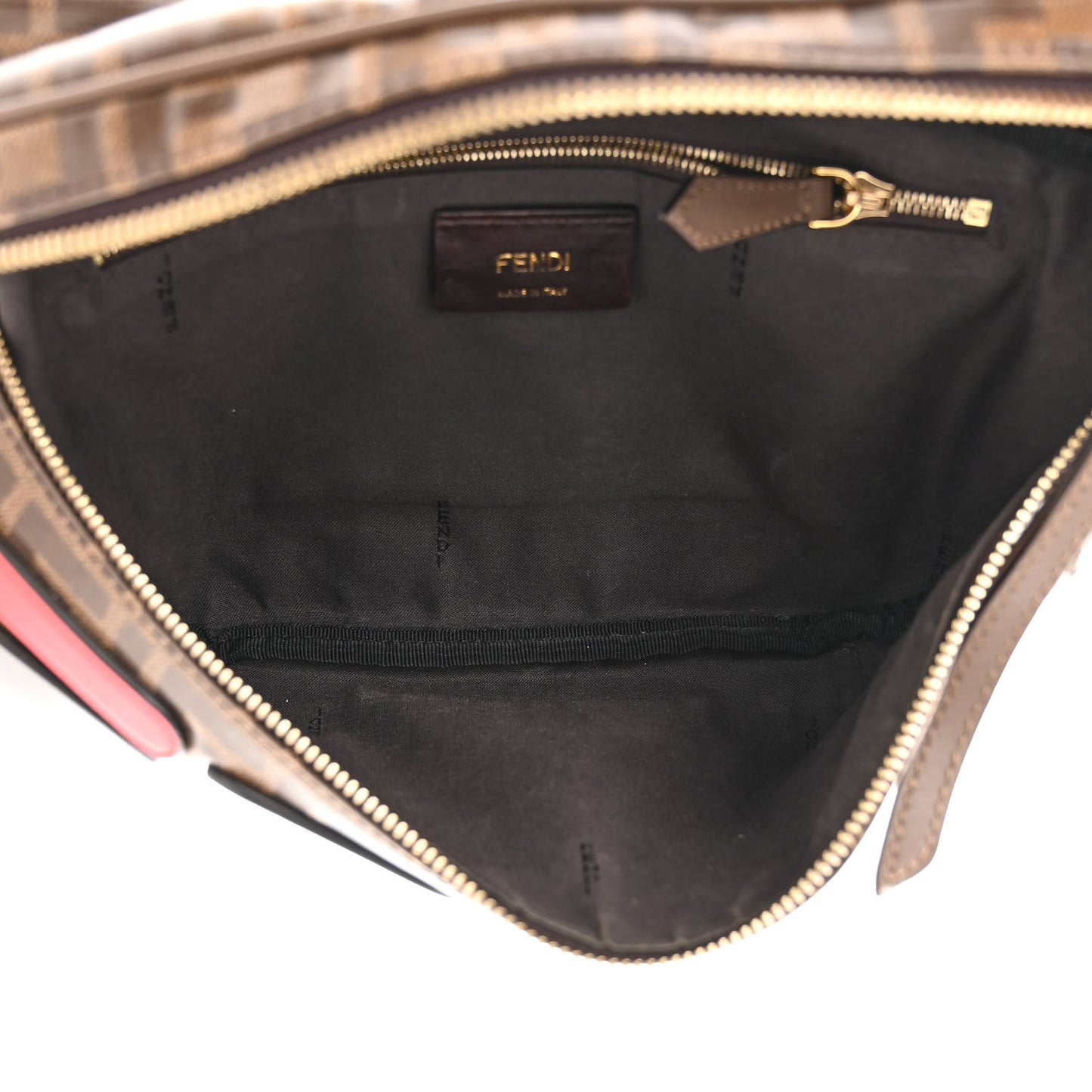 X FILA Glazed Fabric Vitello Century FF 1974 Mania Belt Bag Mogano Panna Blueberry