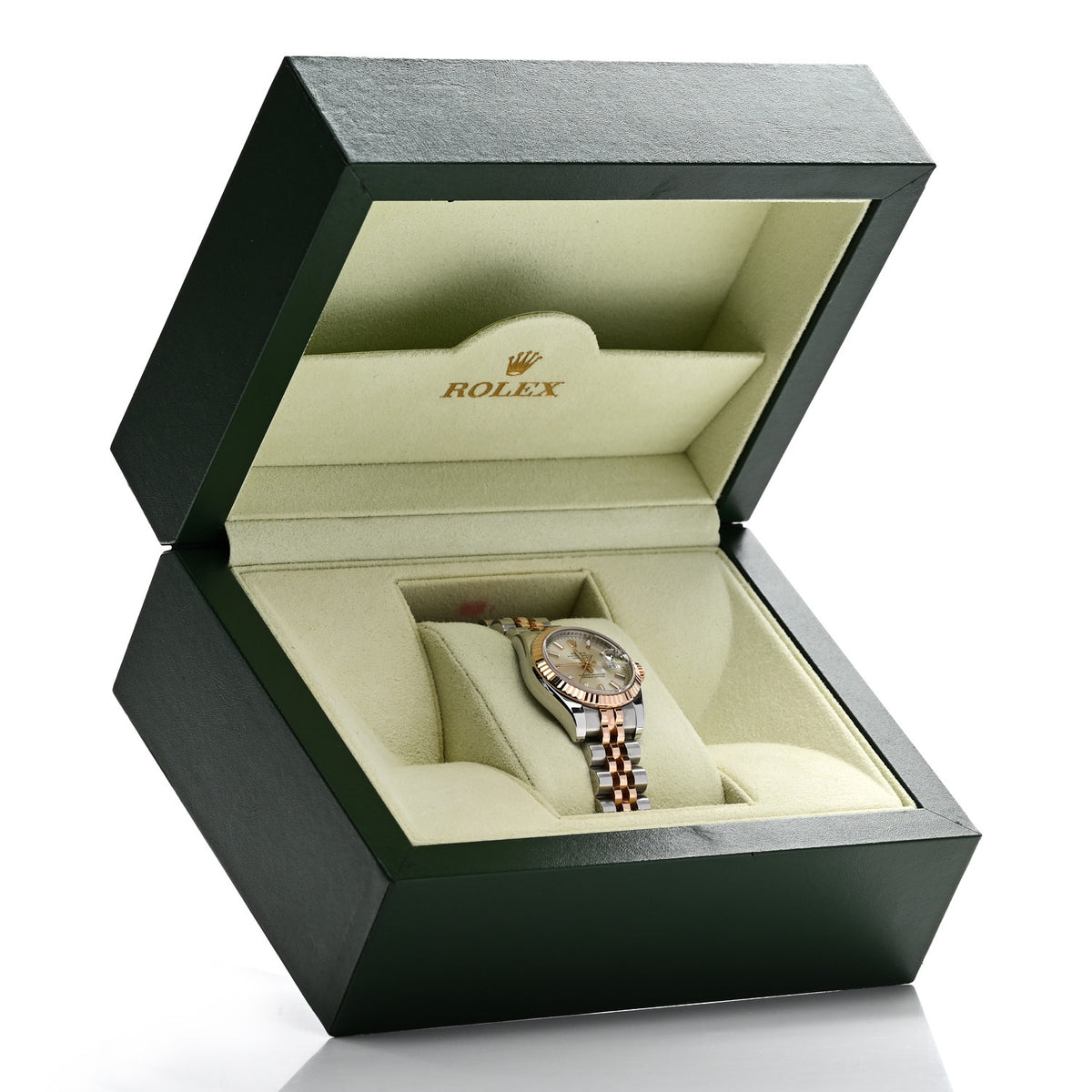 Stainless Steel 18K Everose Gold 26mm Oyster Perpetual Datejust Watch Silver 179171