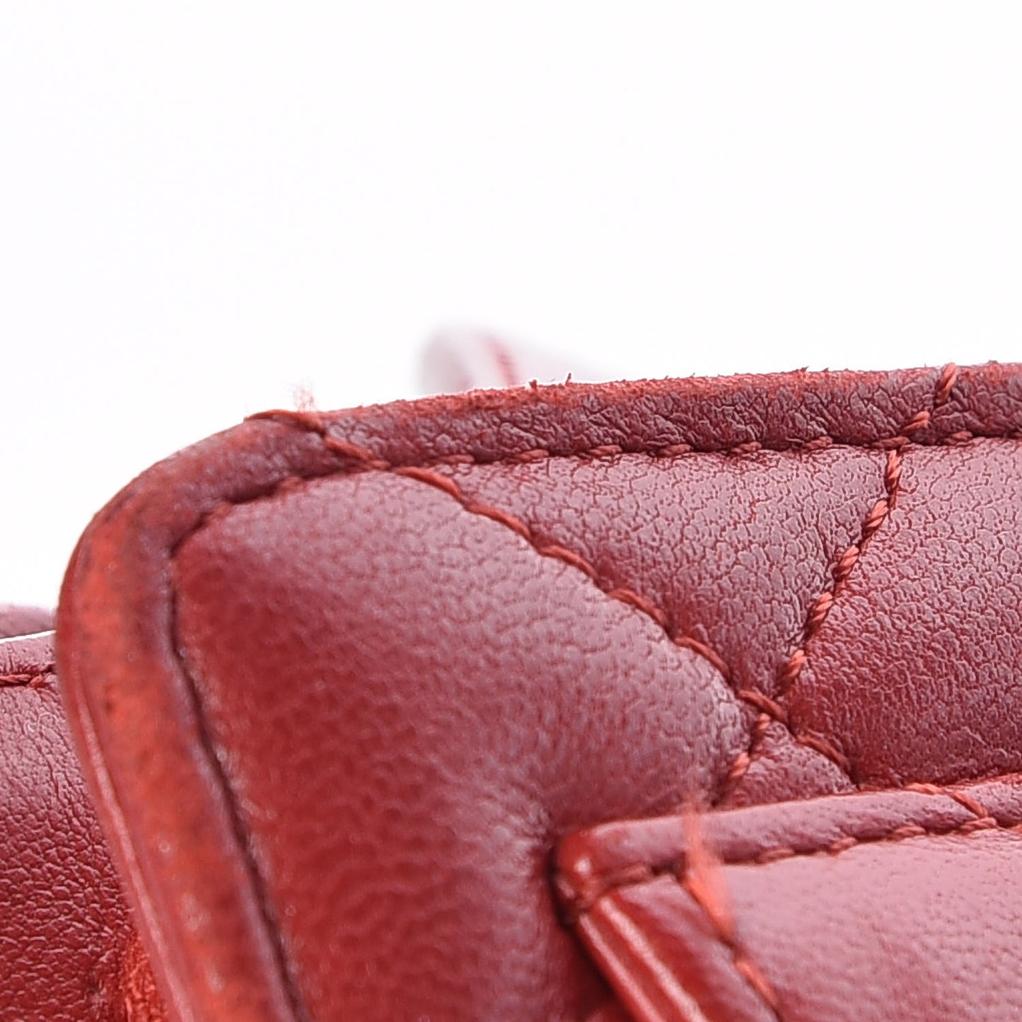 Lambskin Quilted Zipped Pocket Wallet Red