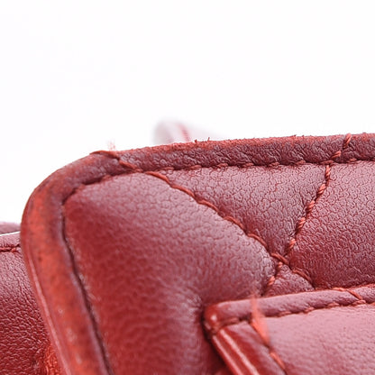 Chanel Lambskin Quilted Zipped Pocket Wallet Red 15 of 15