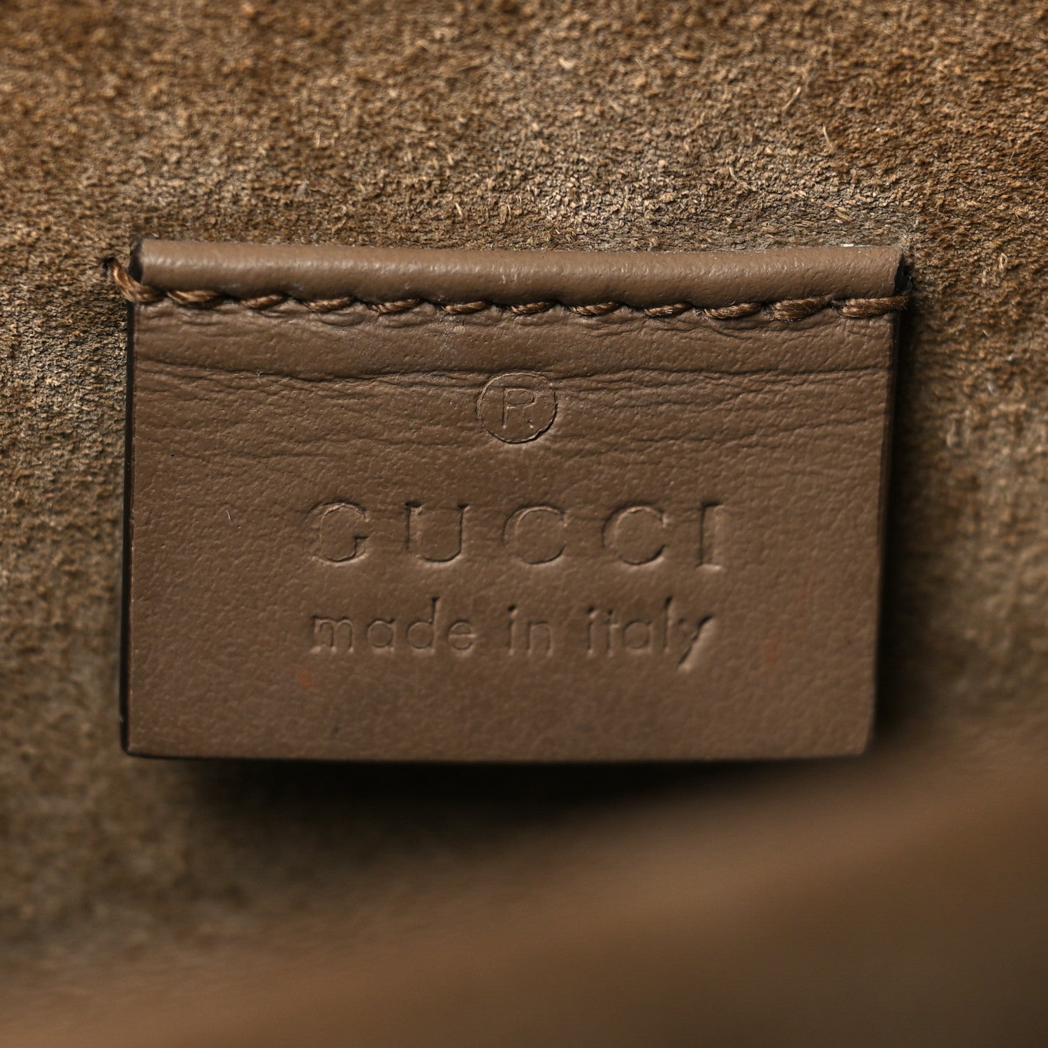 Gucci GG Supreme Monogram Suede Crystal Small Dionysus Shoulder Bag Beige Ebony Taupe 6 of 13