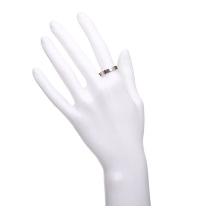Cartier 18K White Gold 3.5mm LOVE Wedding Band Ring 56 7.5 3 of 5