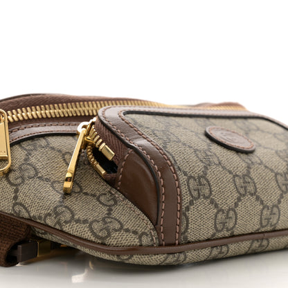 Gucci GG Supreme Monogram Textured Calfskin Retro Interlocking G Belt Bag Beige Ebony Brown Sugar 9 of 18