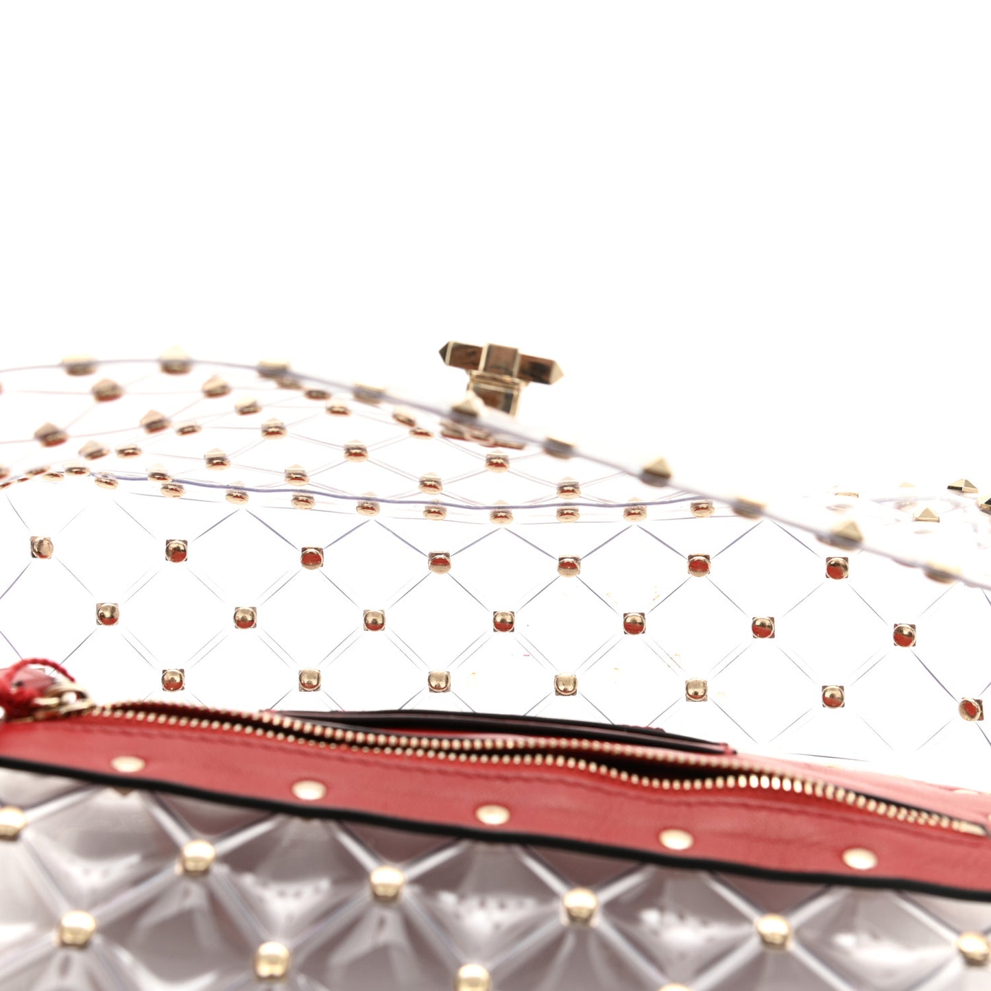 PVC Medium Rockstud Spike Shoulder Bag