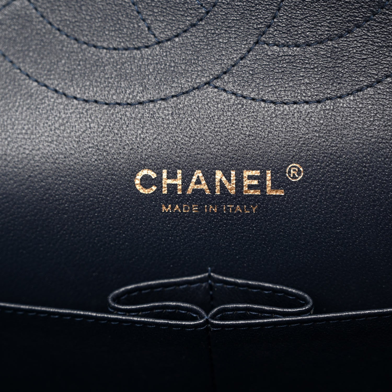 Chanel Lambskin Quilted Jumbo Double Flap Navy Blue 6 of 10