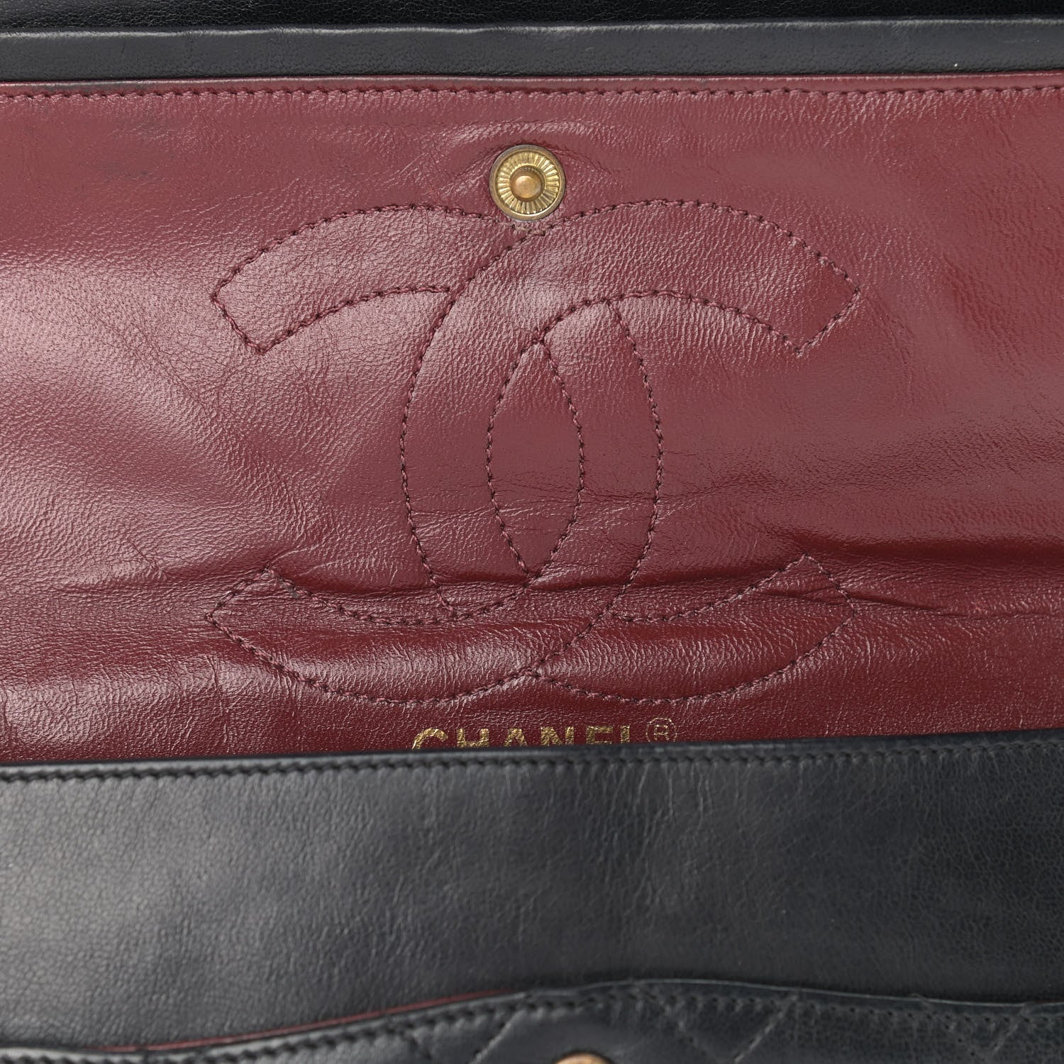 Chanel Lambskin Quilted Medium Double Flap Black 8 of 17