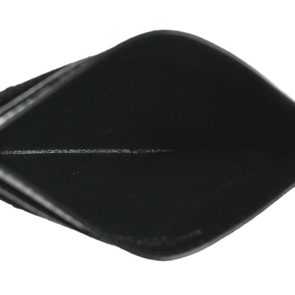 Saint Laurent Grain De Poudre Matelasse Chevron Monogram Credit Card Case Black 5 of 11