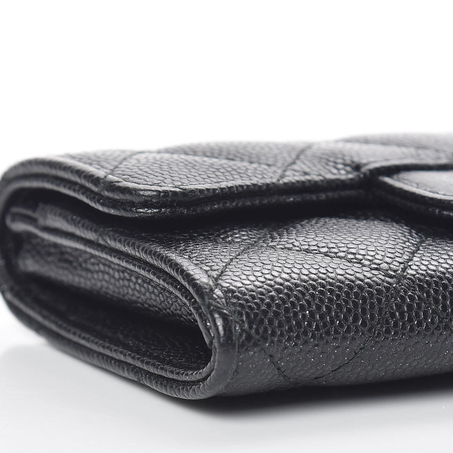 Chanel Iridescent Caviar Flap Quilted Card Holder Black 9 of 11