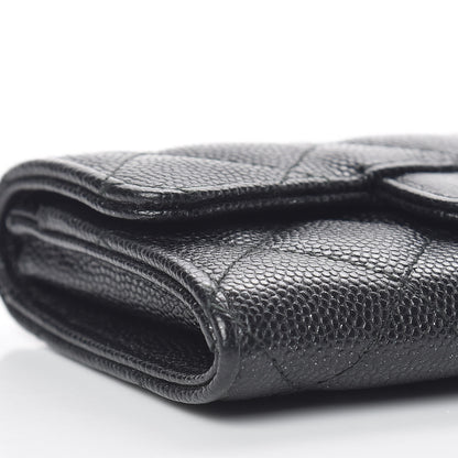 Chanel Iridescent Caviar Flap Quilted Card Holder Black 9 of 11