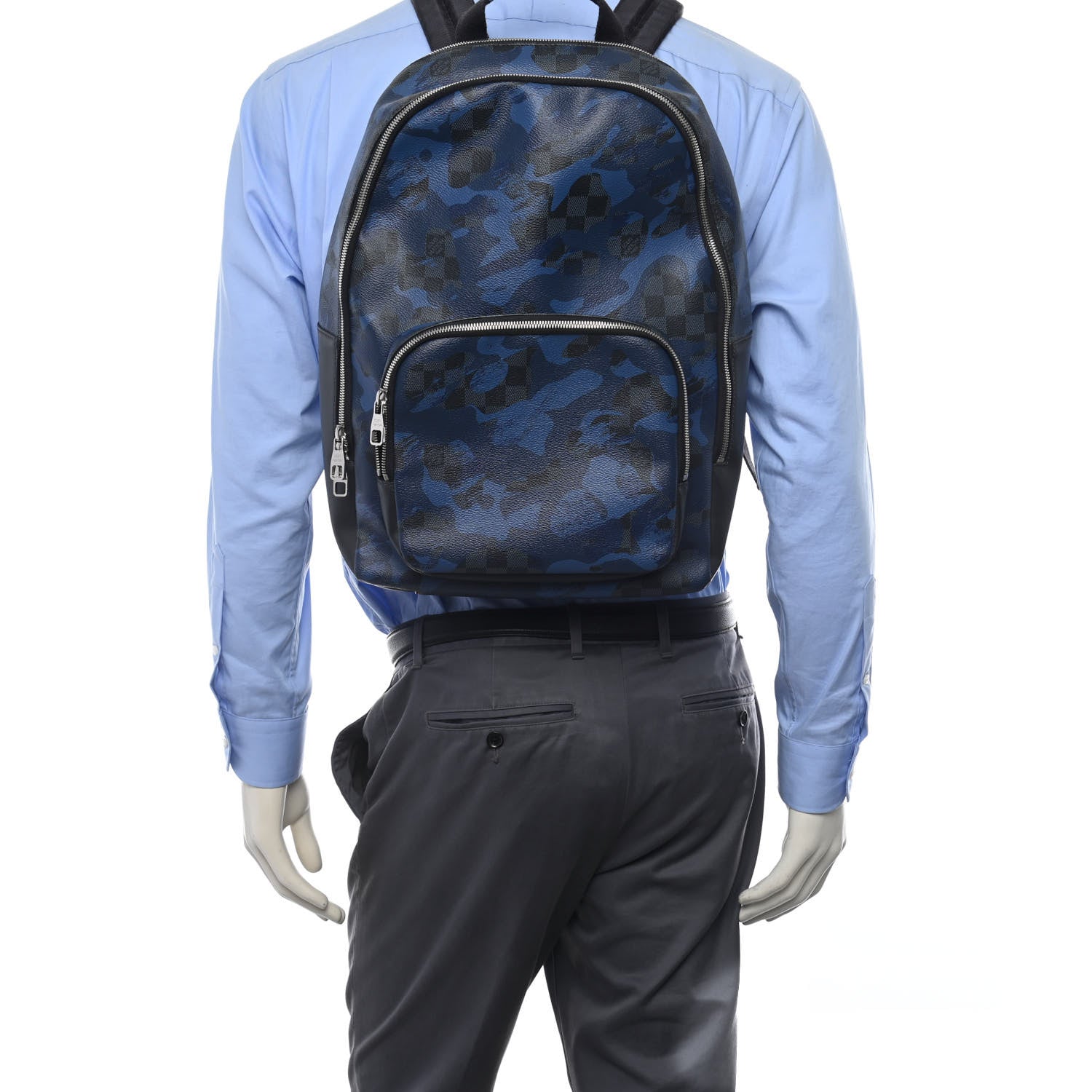 Louis Vuitton Damier Cobalt Camouflage Andy Backpack Blue 2 of 11