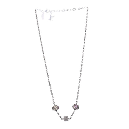 Louis Vuitton Swarovski Gamble Short Necklace Silver 3 of 6