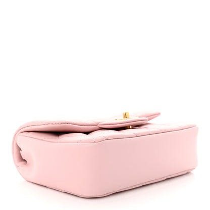 Chanel Lambskin Quilted Mini Heart Charms Flap Light Pink 4 of 11