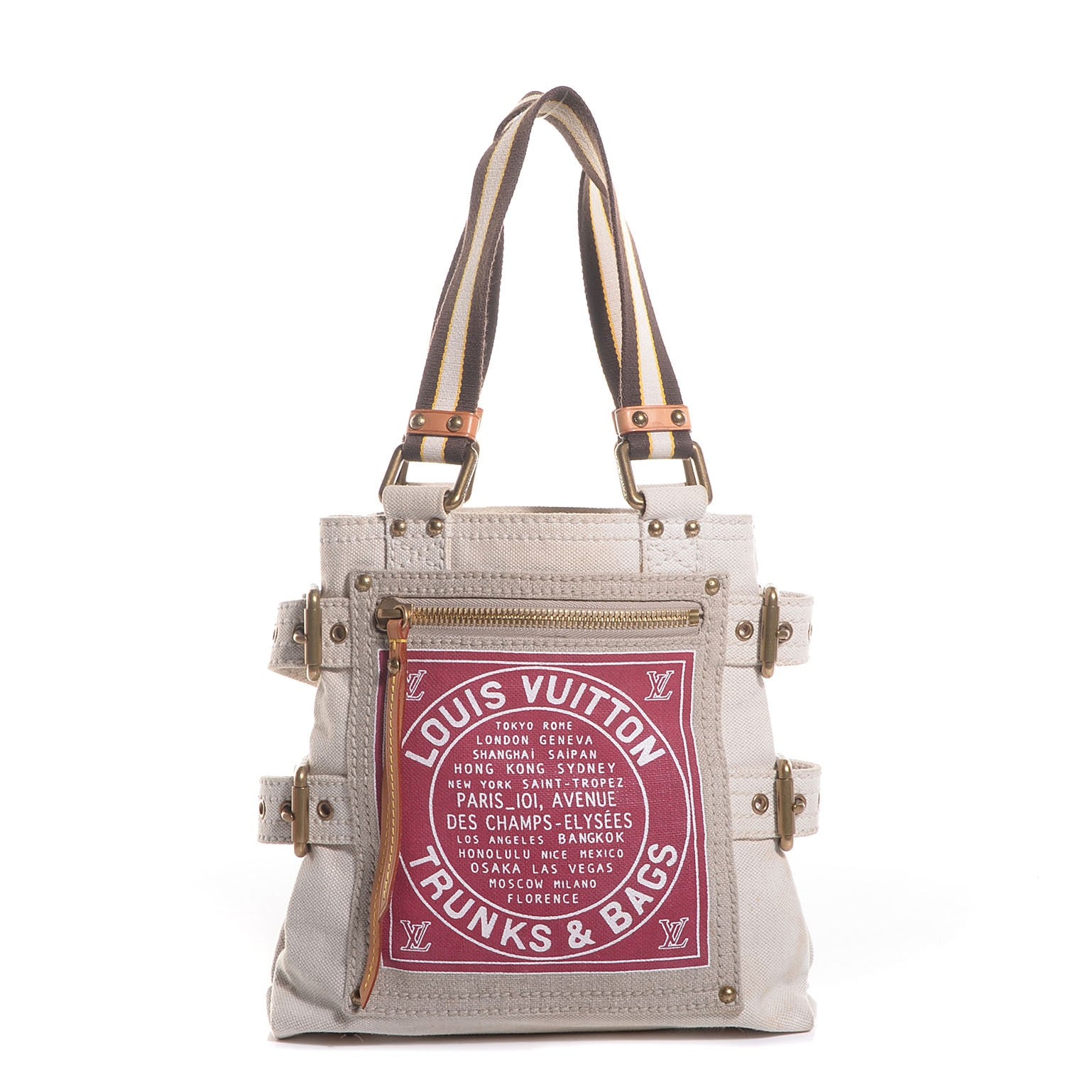 Louis Vuitton Toile Globe Shopper Cabas PM Red 1 of 6