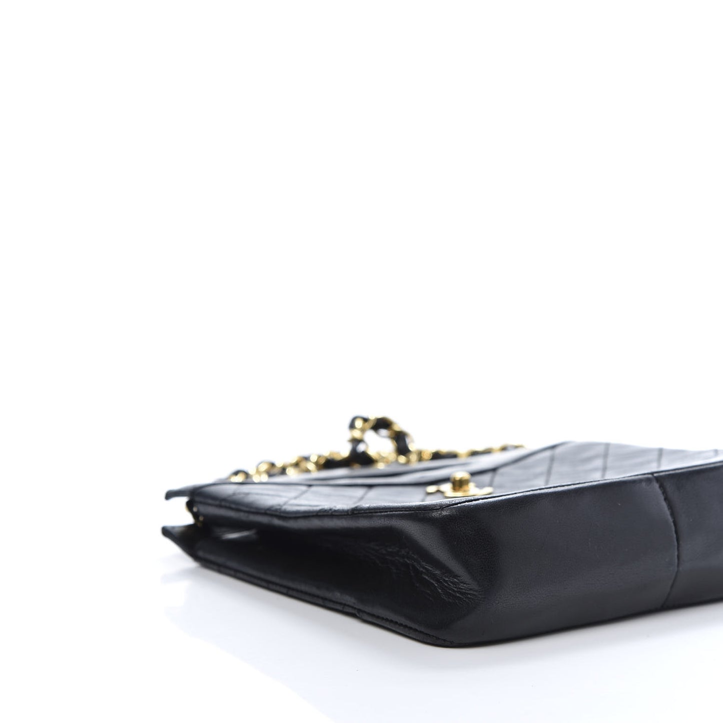 Lambskin Quilted CC Shoulder Bag Black