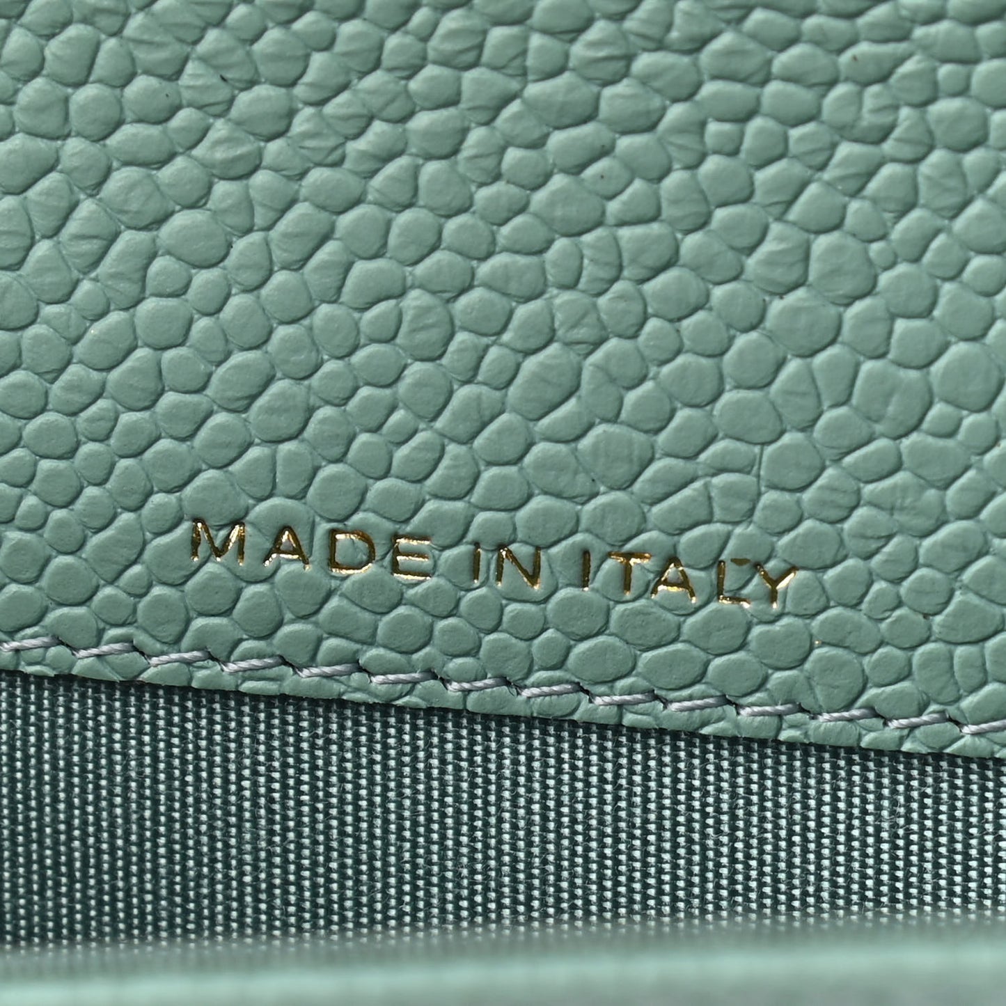Caviar Quilted Boy Flap Card Holder Light Blue