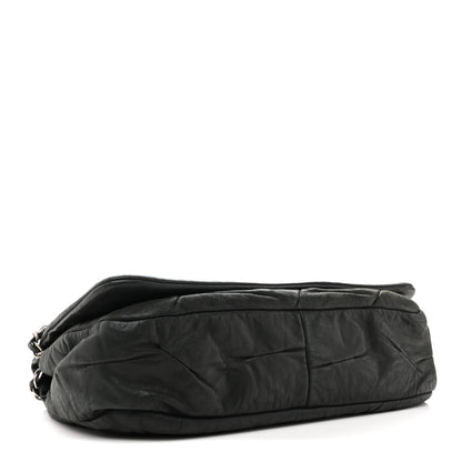 Chanel Iridescent Calfskin Glint Accordion Flap Black 4 of 13