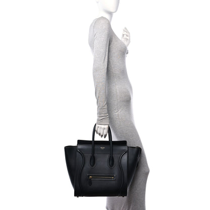 Celine Smooth Calfskin Mini Luggage Black 2 of 9