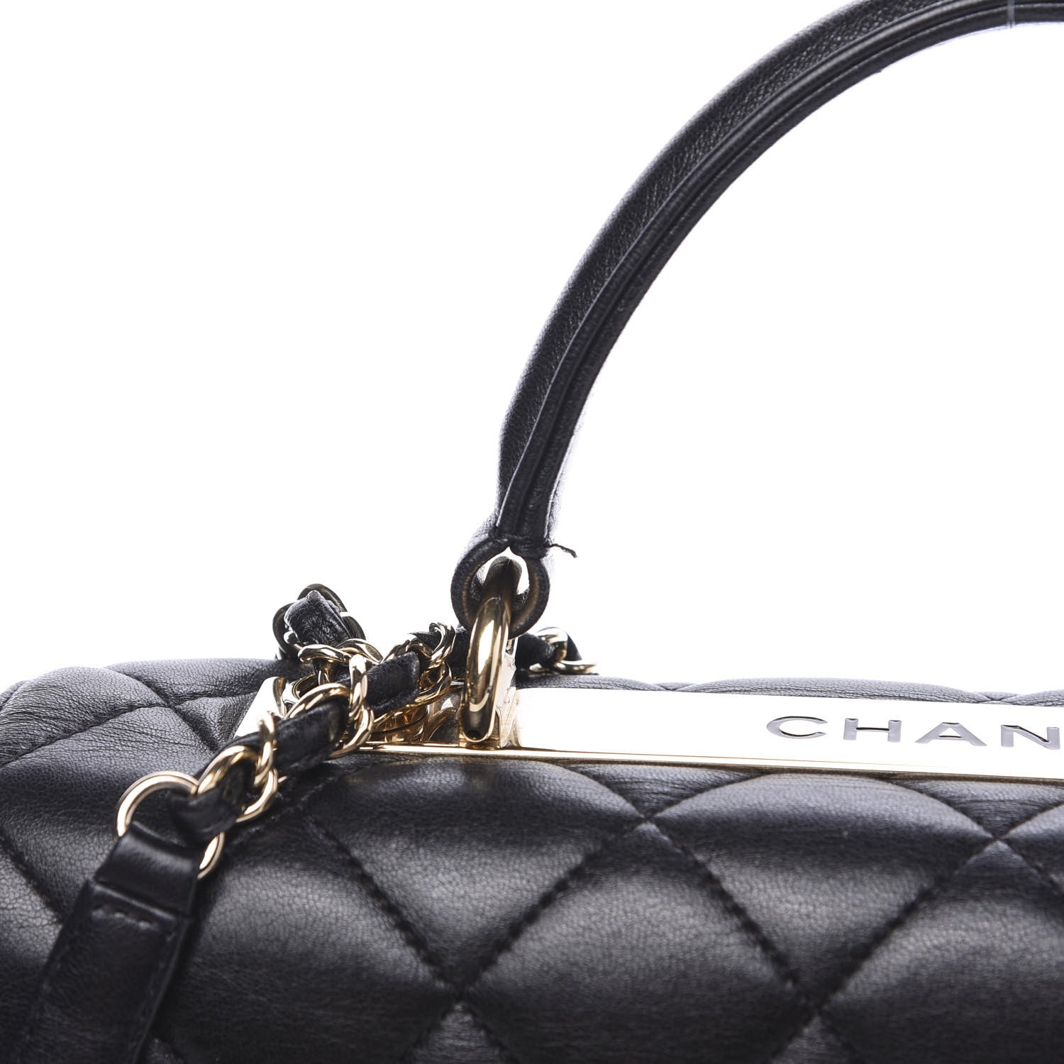 Chanel Lambskin Quilted Medium Trendy CC Flap Dual Handle Bag Black 17 of 20