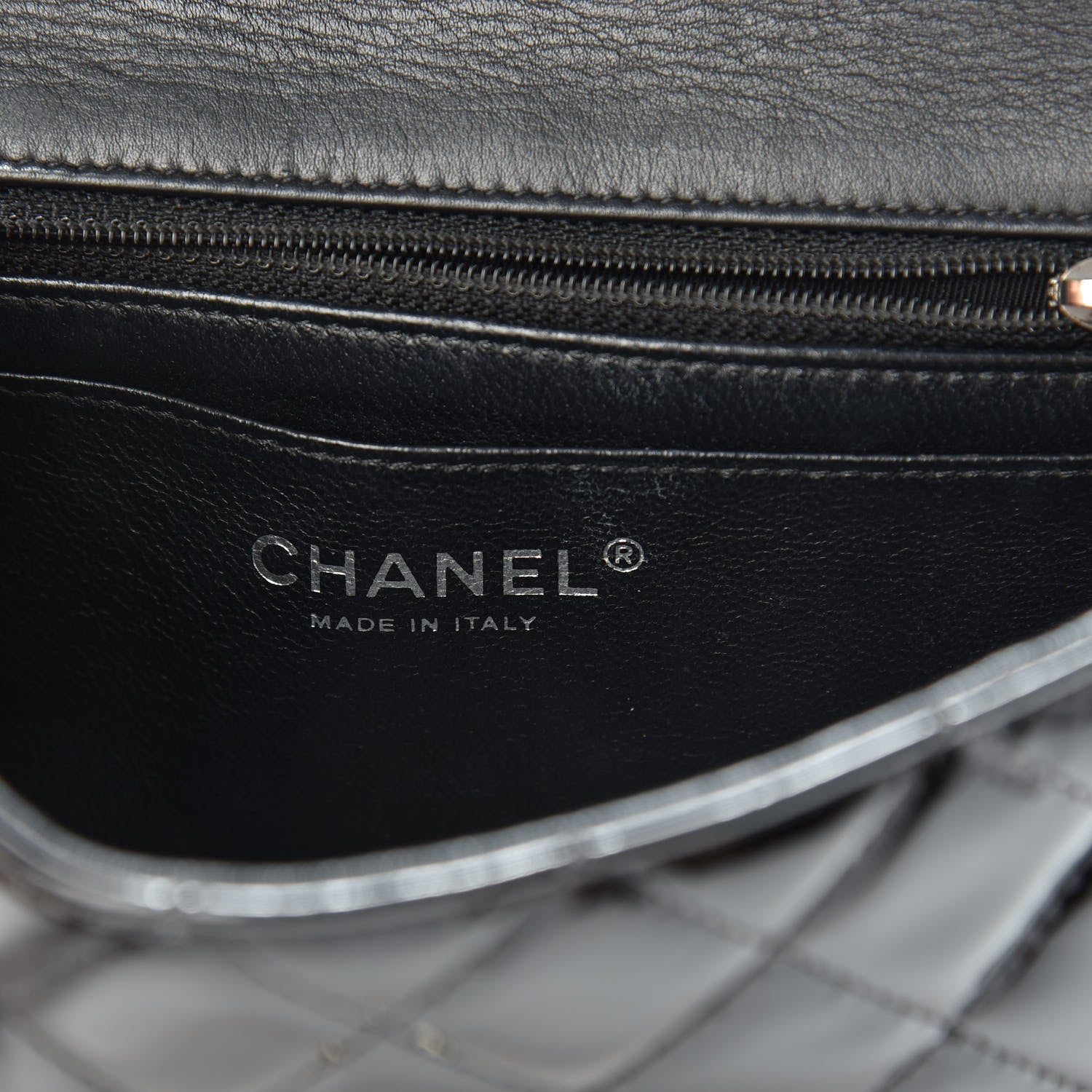 Chanel Patent Calfskin Quilted Mini Rectangular Flap Black 6 of 9