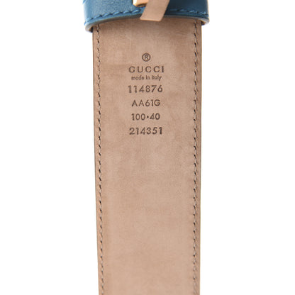 Gucci Guccissima Signature Interlocking G 40mm Belt 100 40 Deep Cobalt 3 of 3