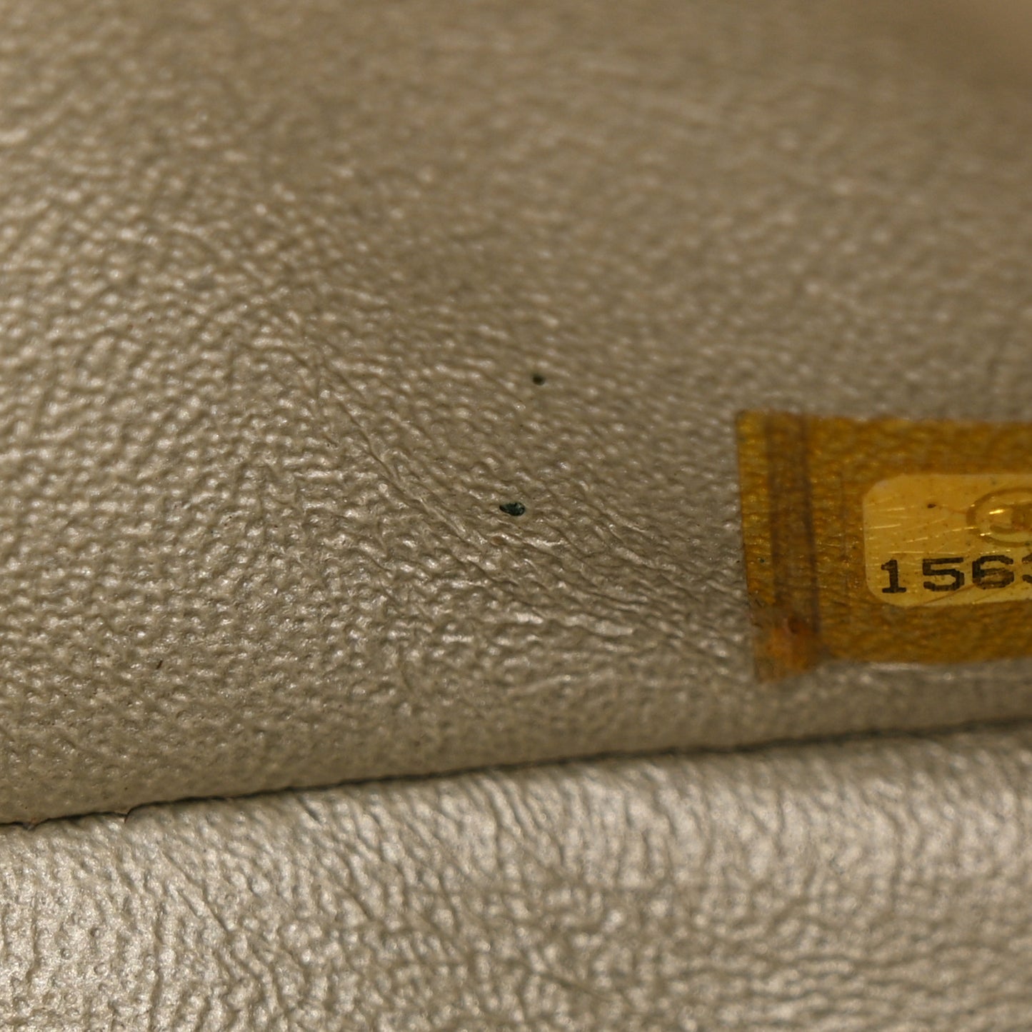 Iridescent Calfskin Quilted Mini Rectangular Flap Light Gold