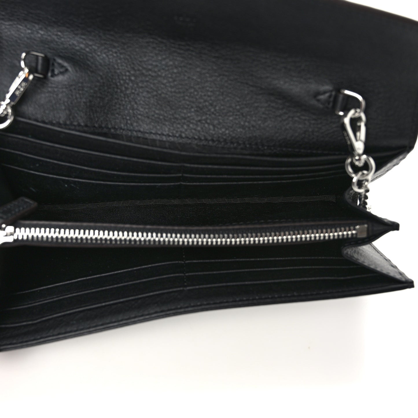 Calfskin Ottomar Large Patricia Wallet On Chain Black