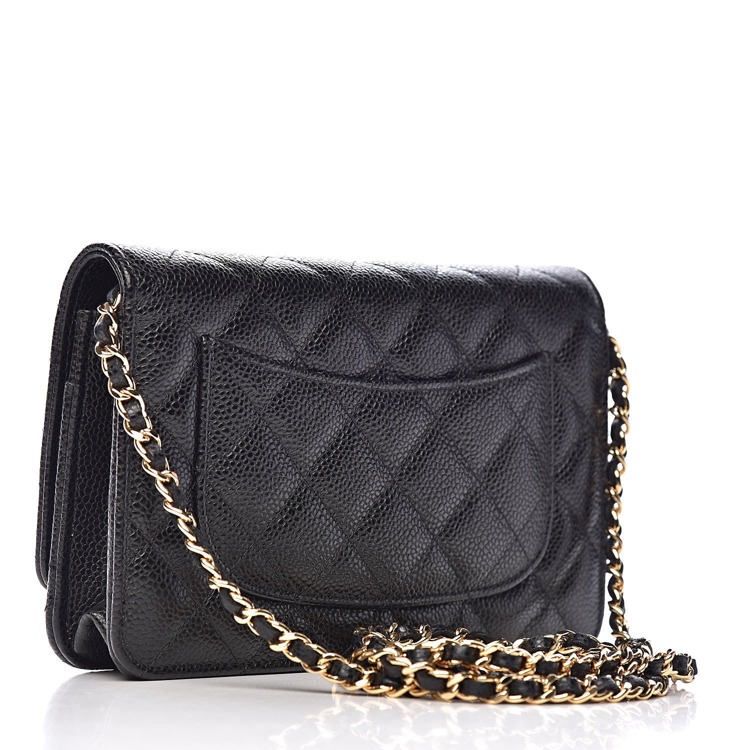 Chanel Caviar Quilted Wallet On Chain WOC Black 3 of 12