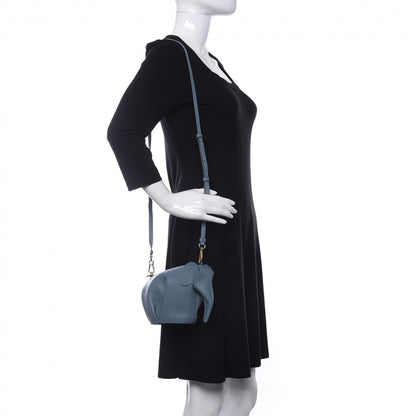 Loewe Calfskin Mini Elephant Crossbody Bag Stone Blue 2 of 9