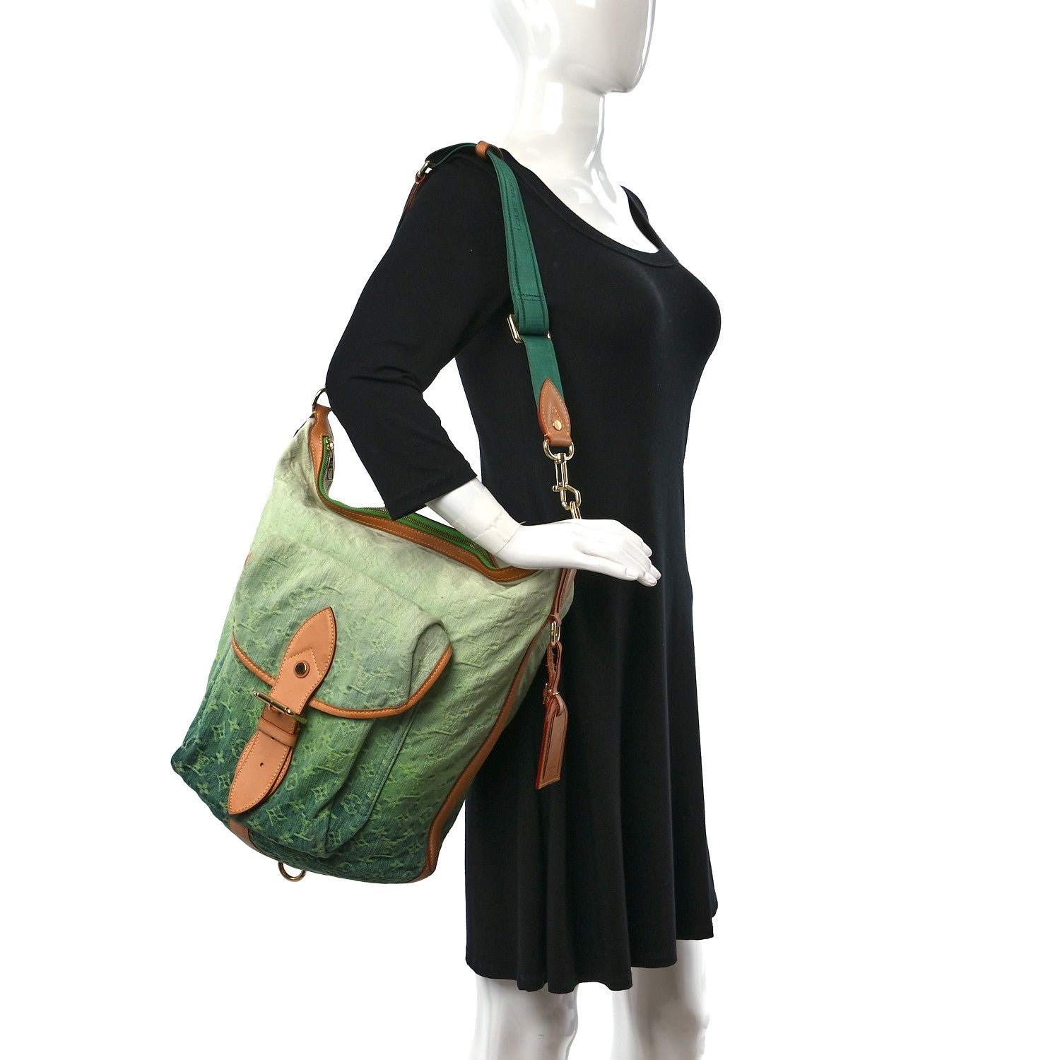 Louis Vuitton Denim Sunburst PM Messenger Vert 3 of 15