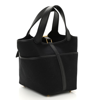 Hermes Toile Goeland Swift Cargo Picotin Lock 18 Black 3 of 9